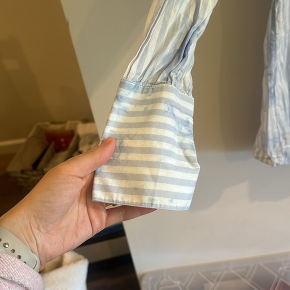 Nola Wrap Shirtdress FREE PEOPLE xs blue tie dye - Picture 5 of 8